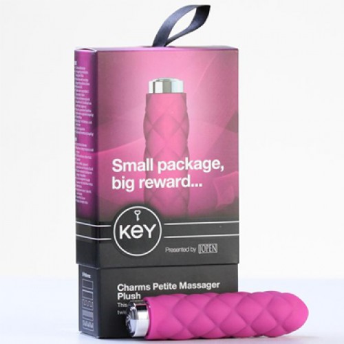 Мини вибратор , Key Charms Petite Massager Plush, розовый