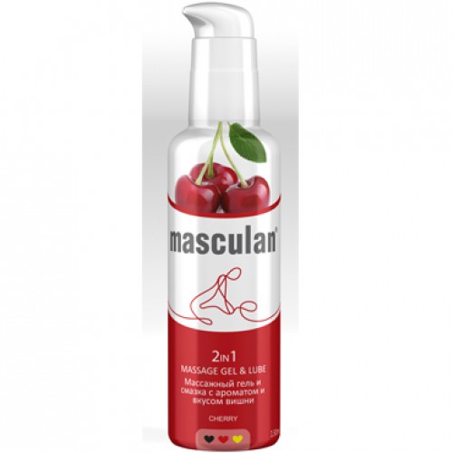 Гель "Masculan 2в1" с запахом и вкусом вишни, 130 мл