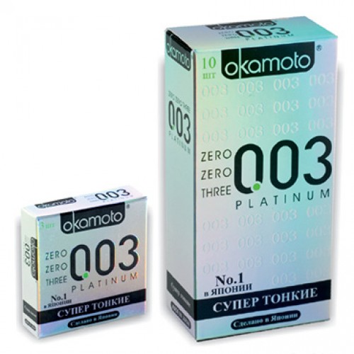 Okamoto Platinum самые тонкие латексные 3 шт